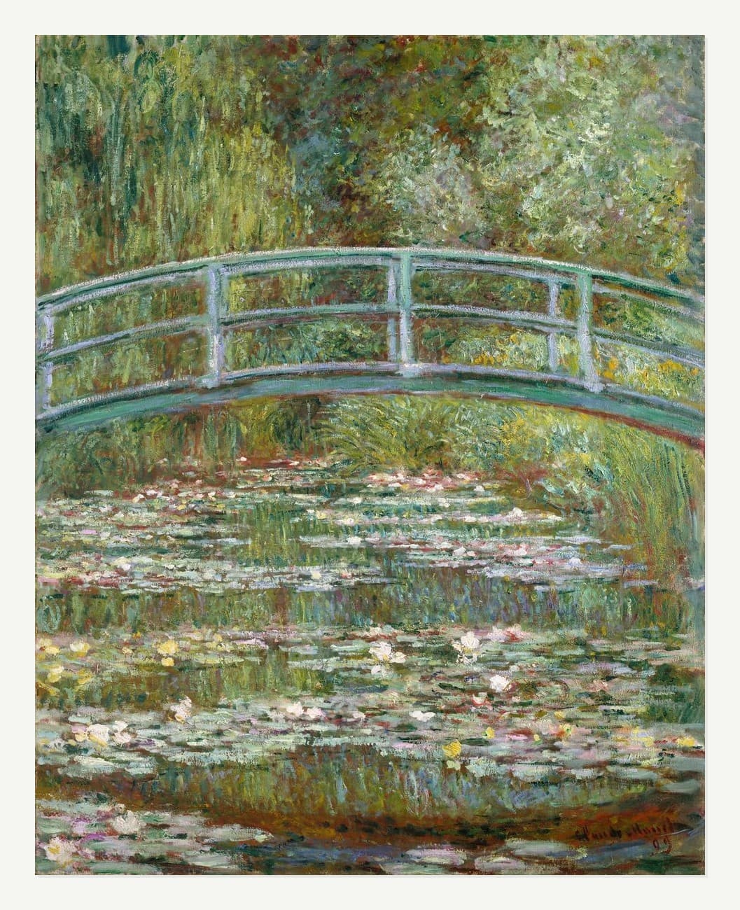 Bridge over a Pond of Water Lilies