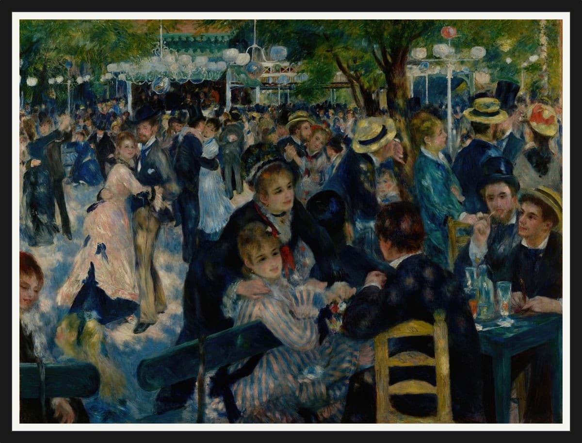 Dance at Le Moulin de la Galette - Black Frame