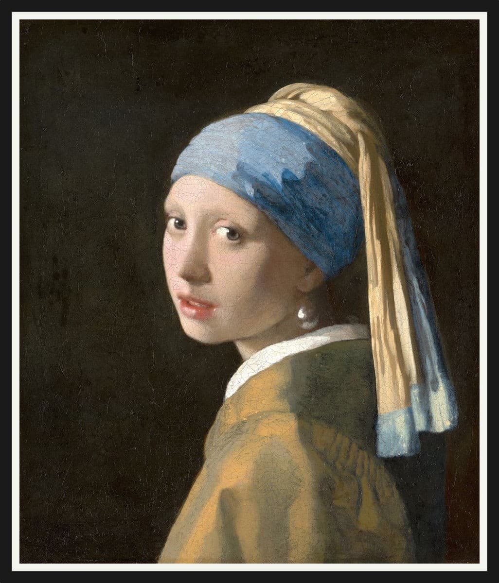 Girl with a Pearl Earring - Black Frame