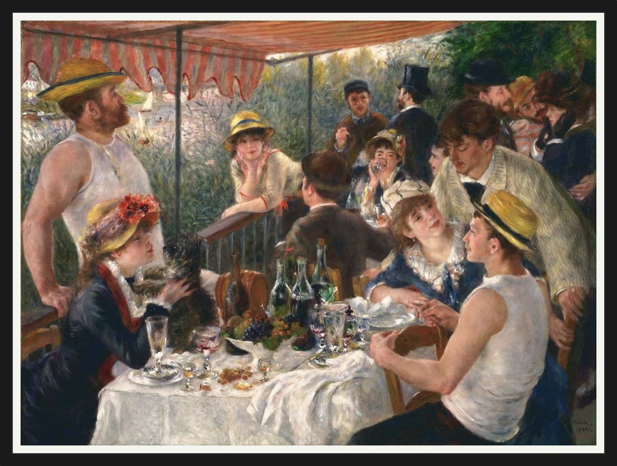 Luncheon of the Boating Party - Black Frame