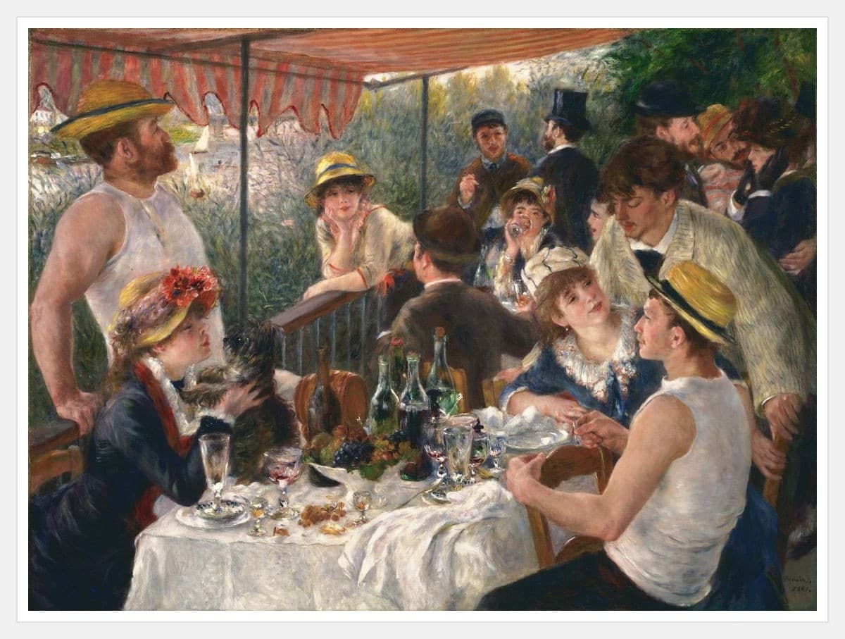 Luncheon of the Boating Party - White Frame