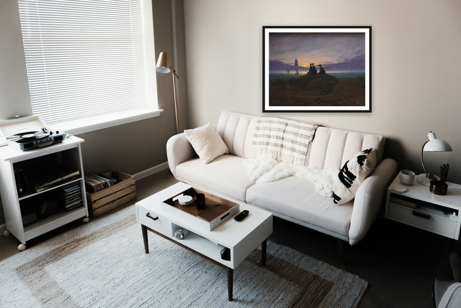 Moonrise over the Sea in Minimal