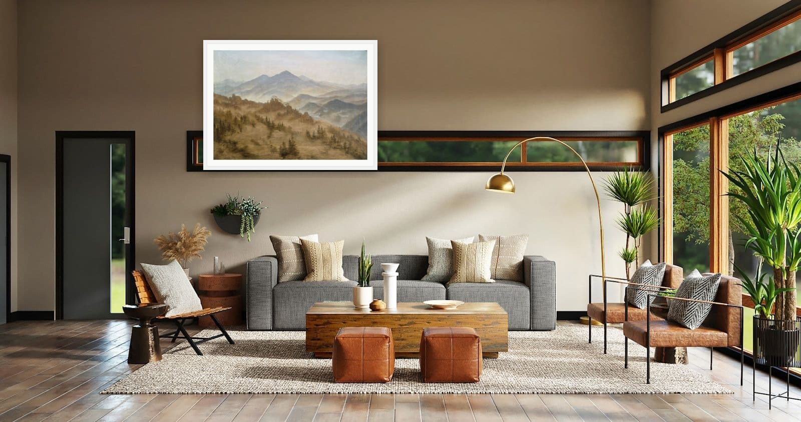 Mountains in the Rising Fog in Lounge