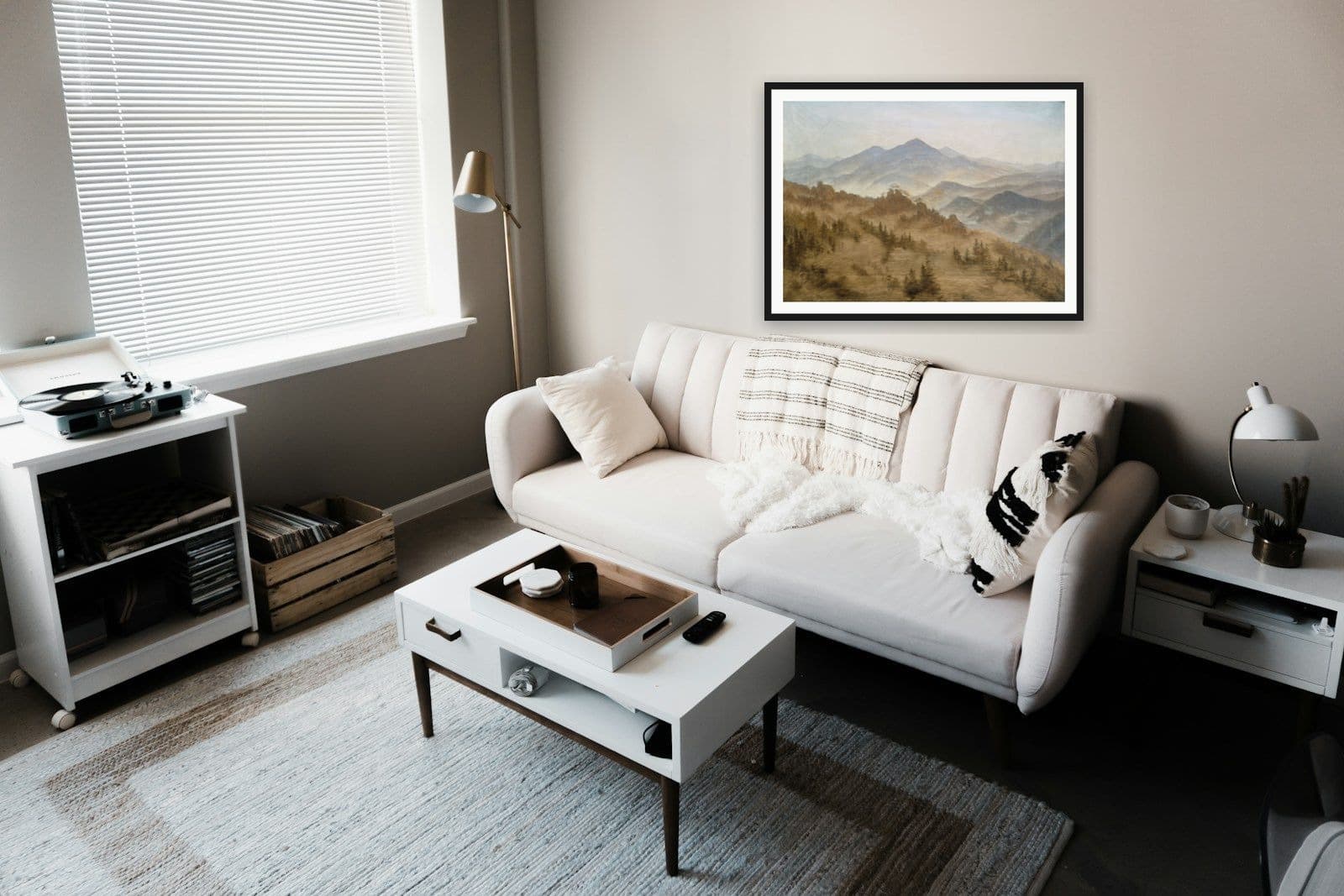 Mountains in the Rising Fog in Minimal