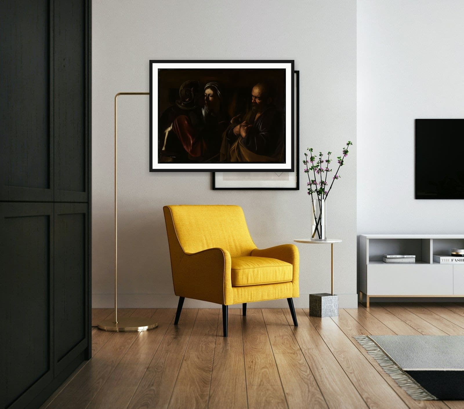 Oedipus and the Sphinx in Living Room