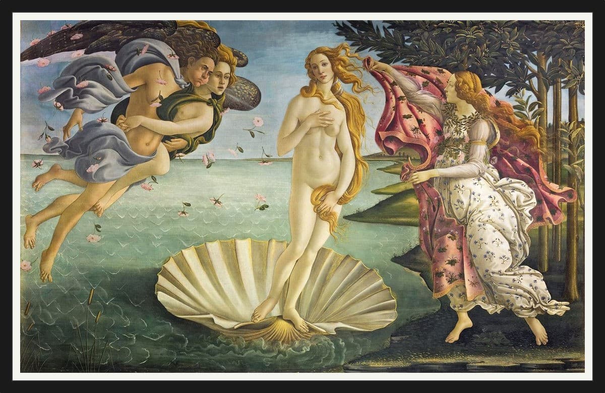 The Birth of Venus - Black Frame