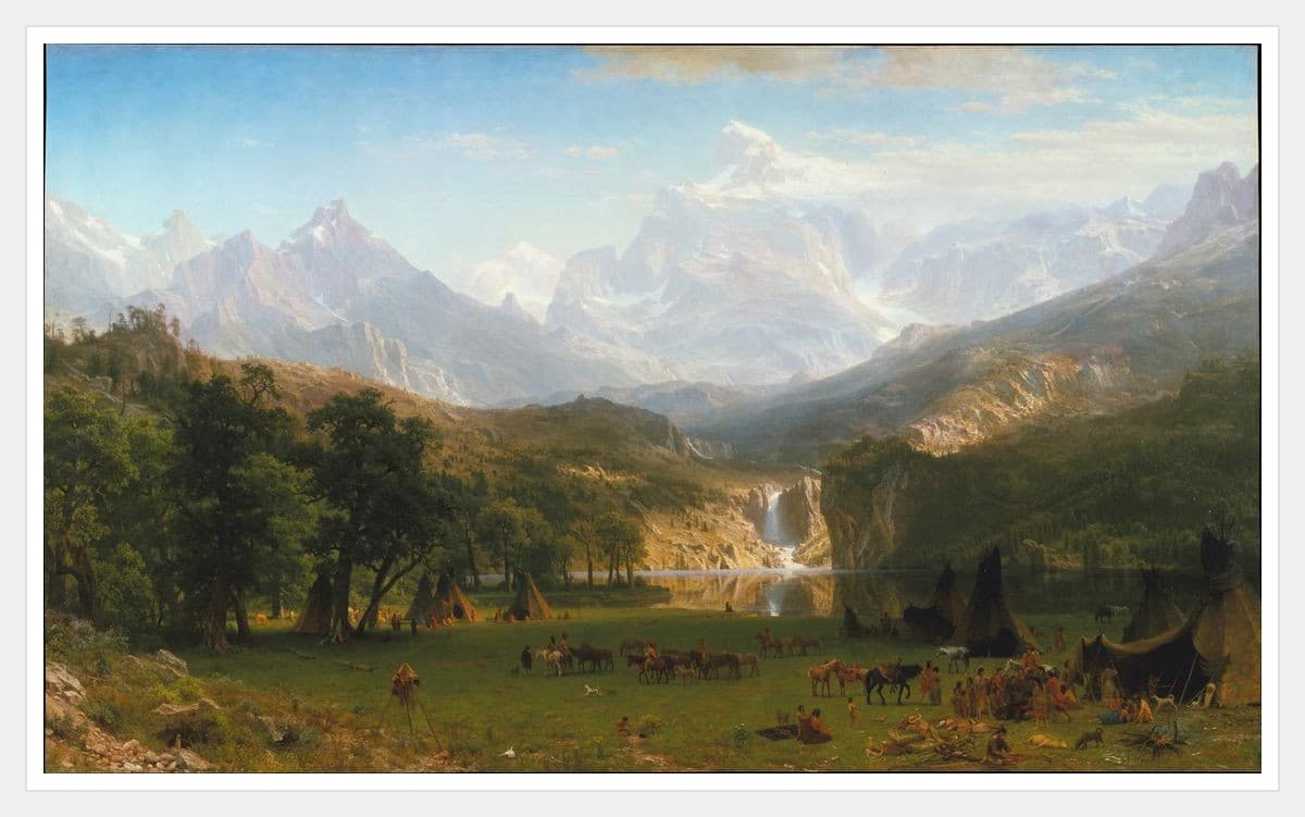 The Heart of the Andes - White Frame