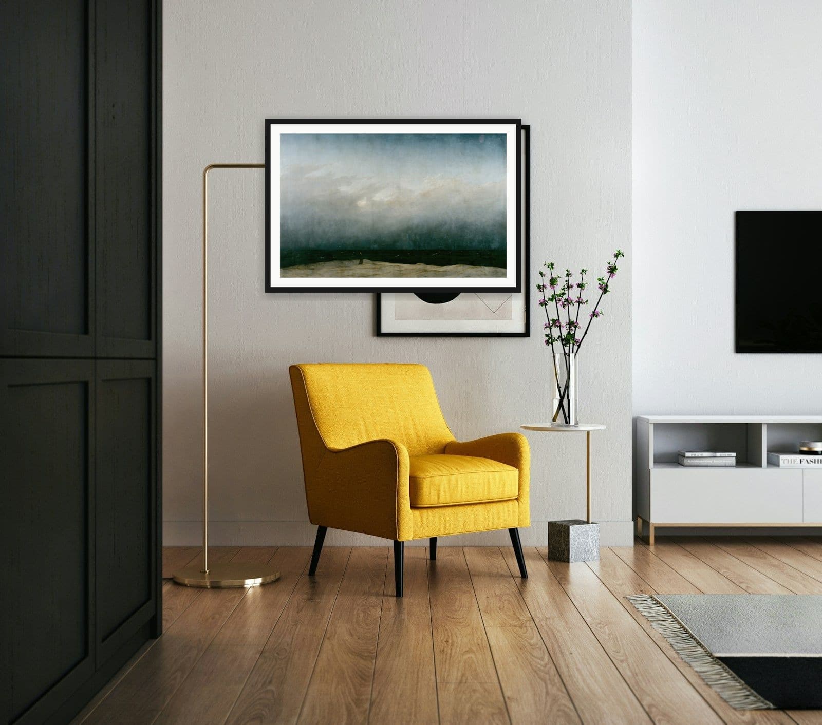 The Monk by the Sea in Living Room