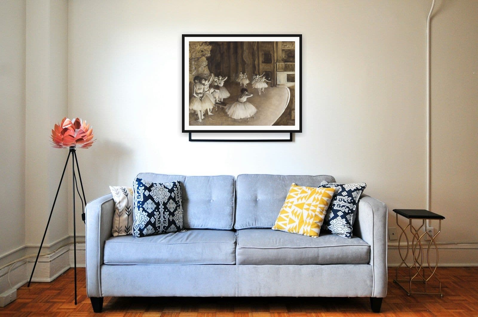 The Rehearsal of the Ballet on Stage in Apartment