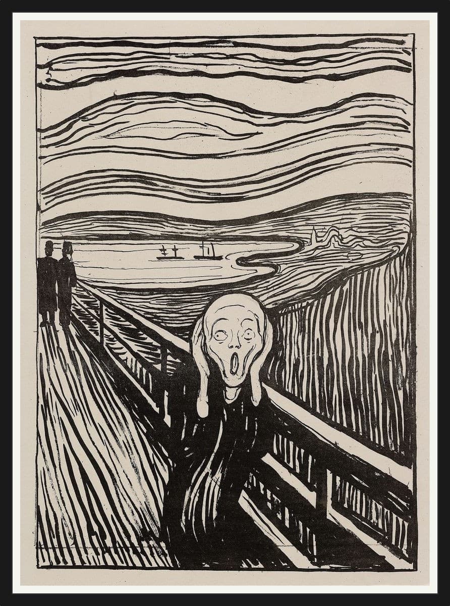 The Scream - Black Frame