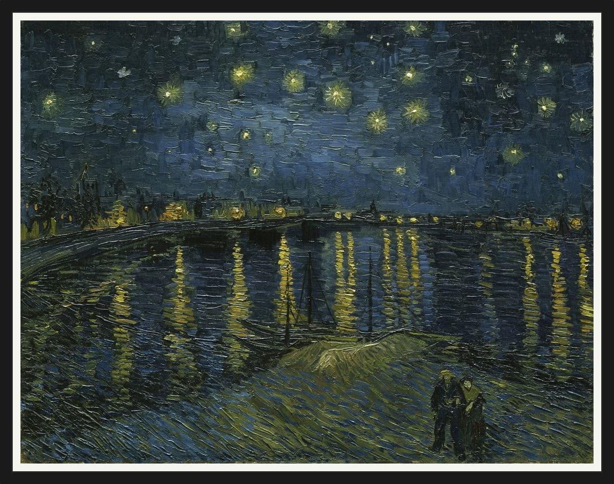 The Starry Night - Black Frame