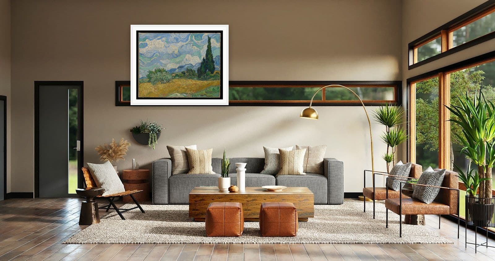Wheat Field with Cypresses in Lounge
